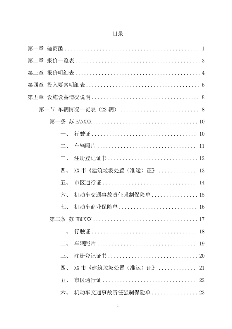 不可利用建筑装修垃圾清运项目方案(270页) 第2页