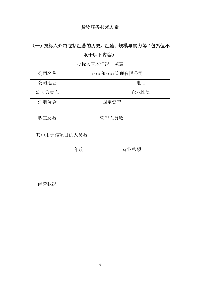 货物服务投标方案（121页） 第4页