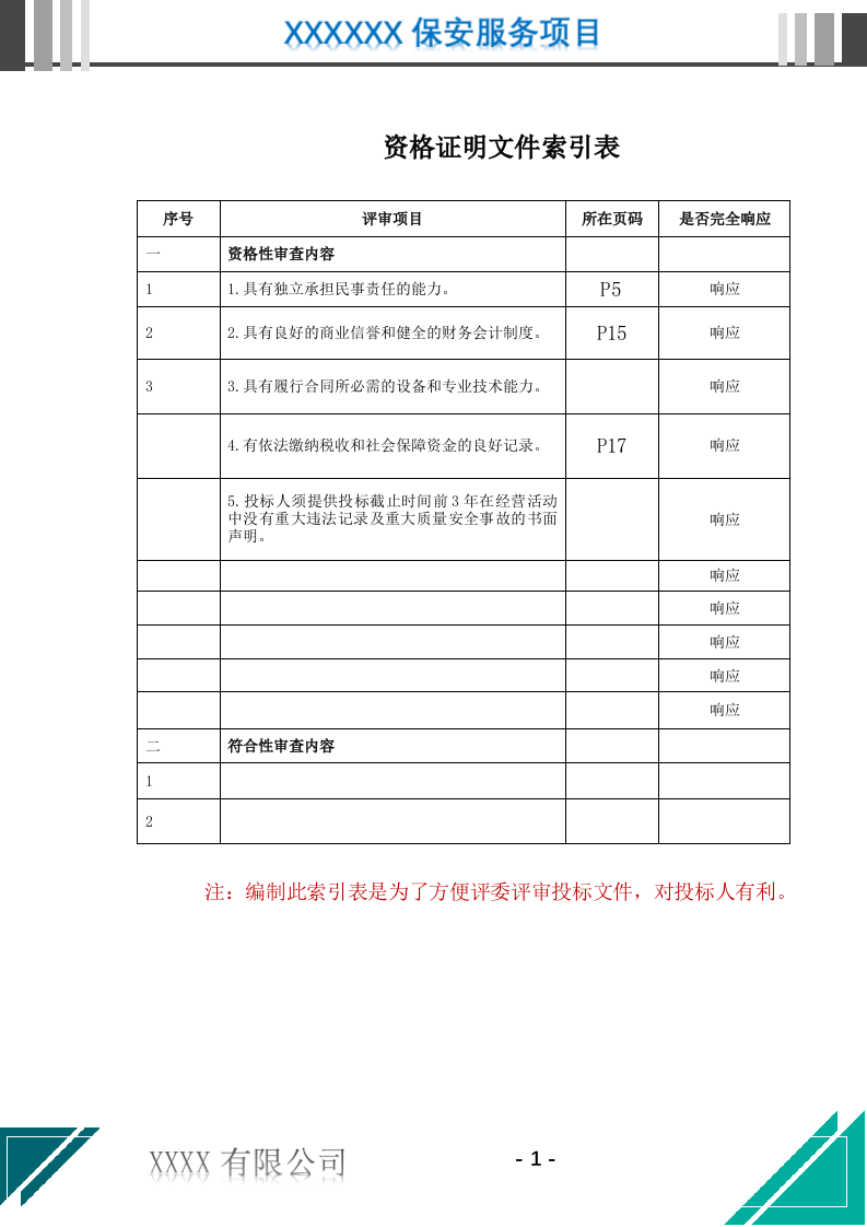 医院保安服务投标文件（716页） 第2页