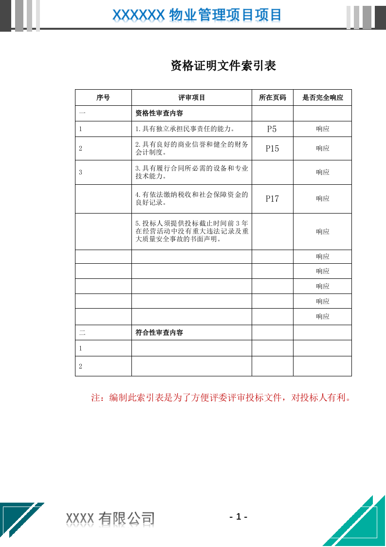 机关物业管理服务投标文件(637页) 第2页