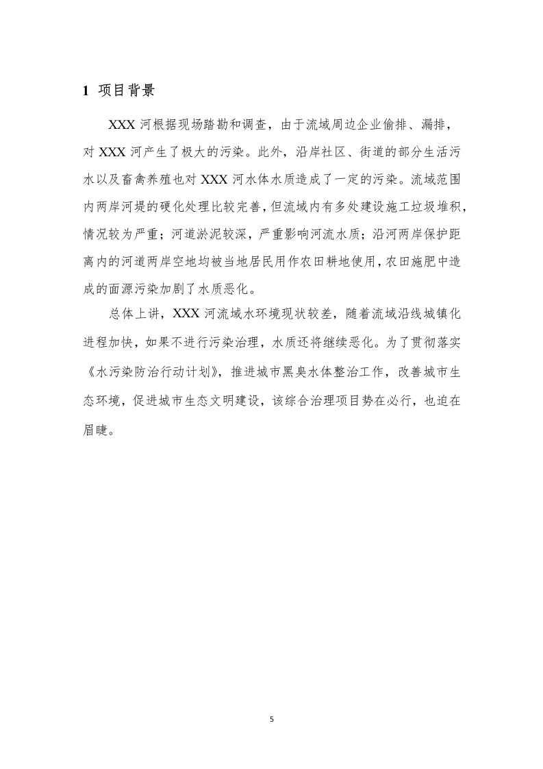 XX河黑臭水体水环境综合整治实施方案（79页） 第5页