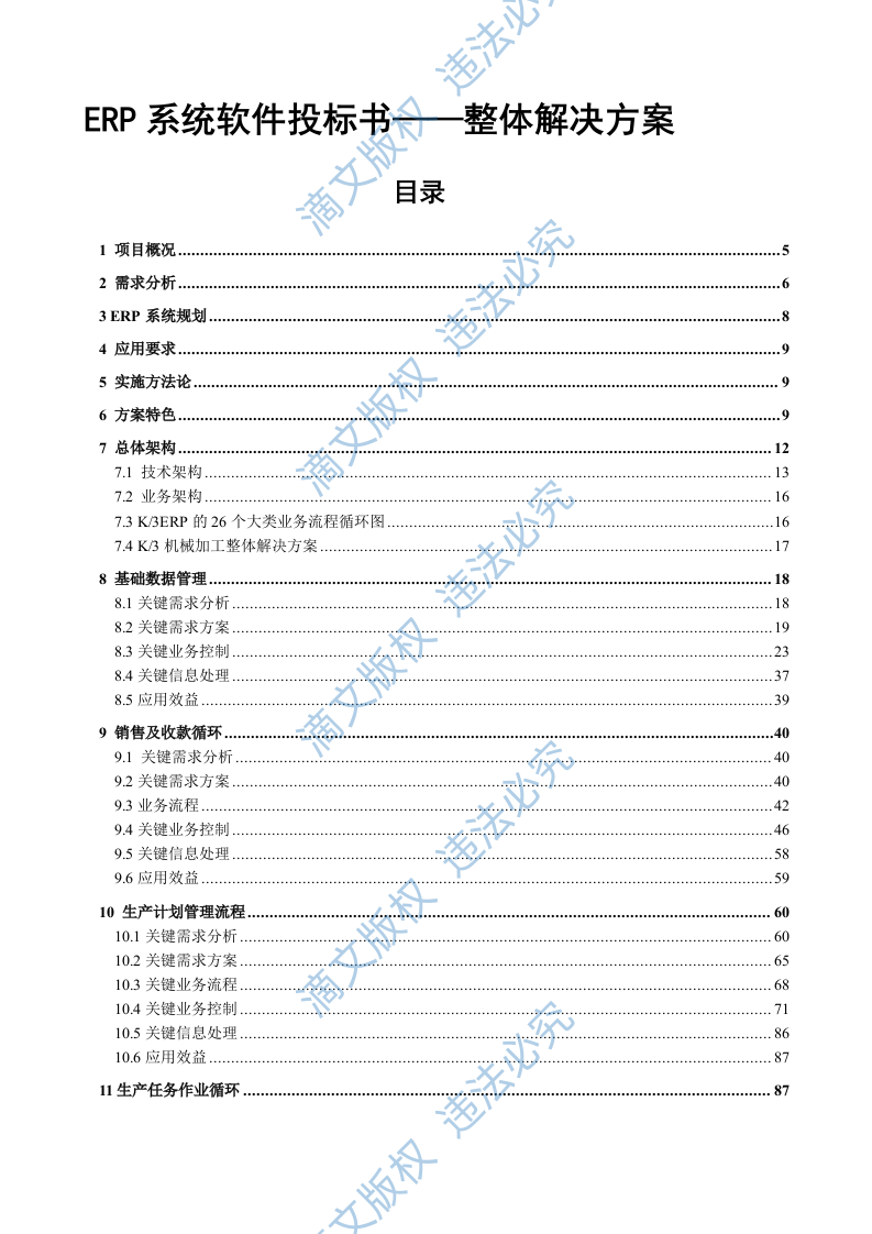 ERP系统软件整体解决方案（228P） 第1页