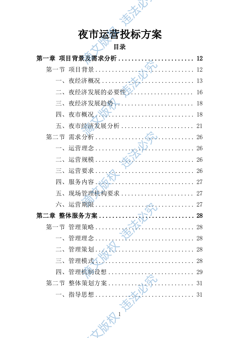 夜市运营投标方案（358P） 第1页