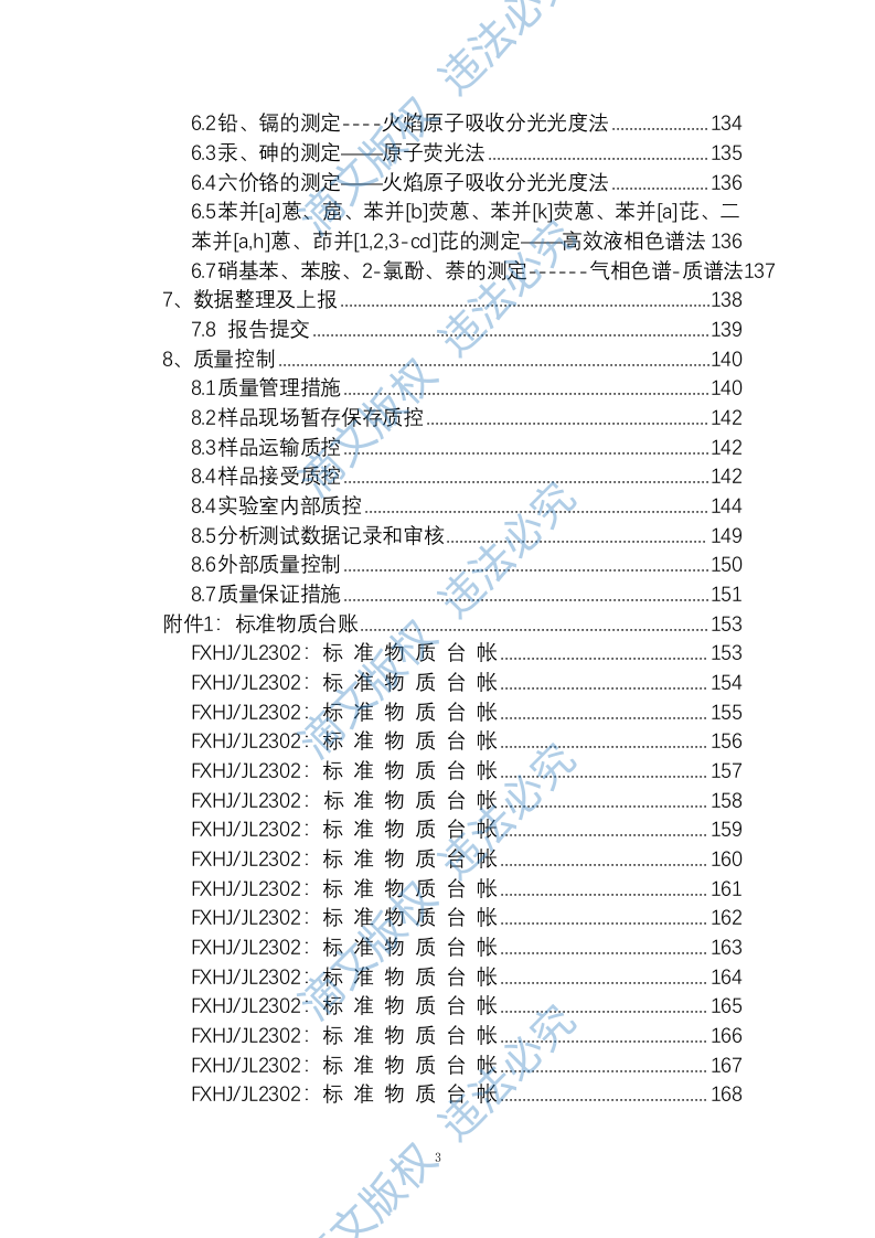 土壤调查检测项目分析项目 (226页） 第3页