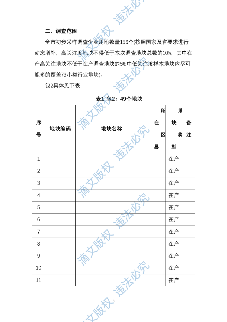 土壤调查检测项目分析项目 (226页） 第8页