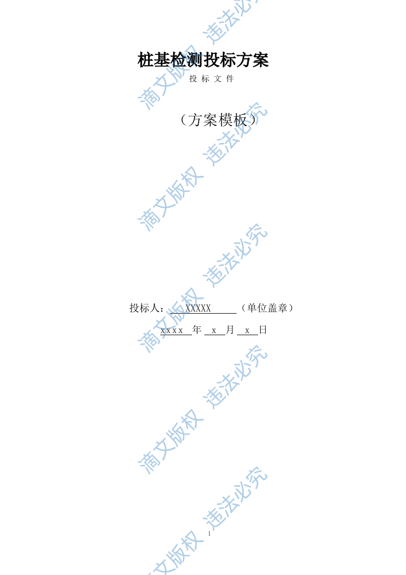桩基检测投标方案(34页) 第1页