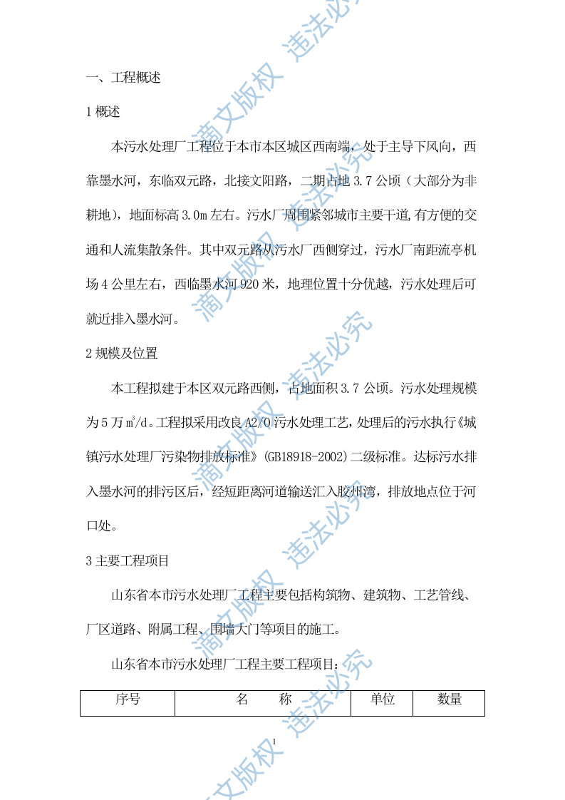 某污水处理厂施工组织设计181 第5页