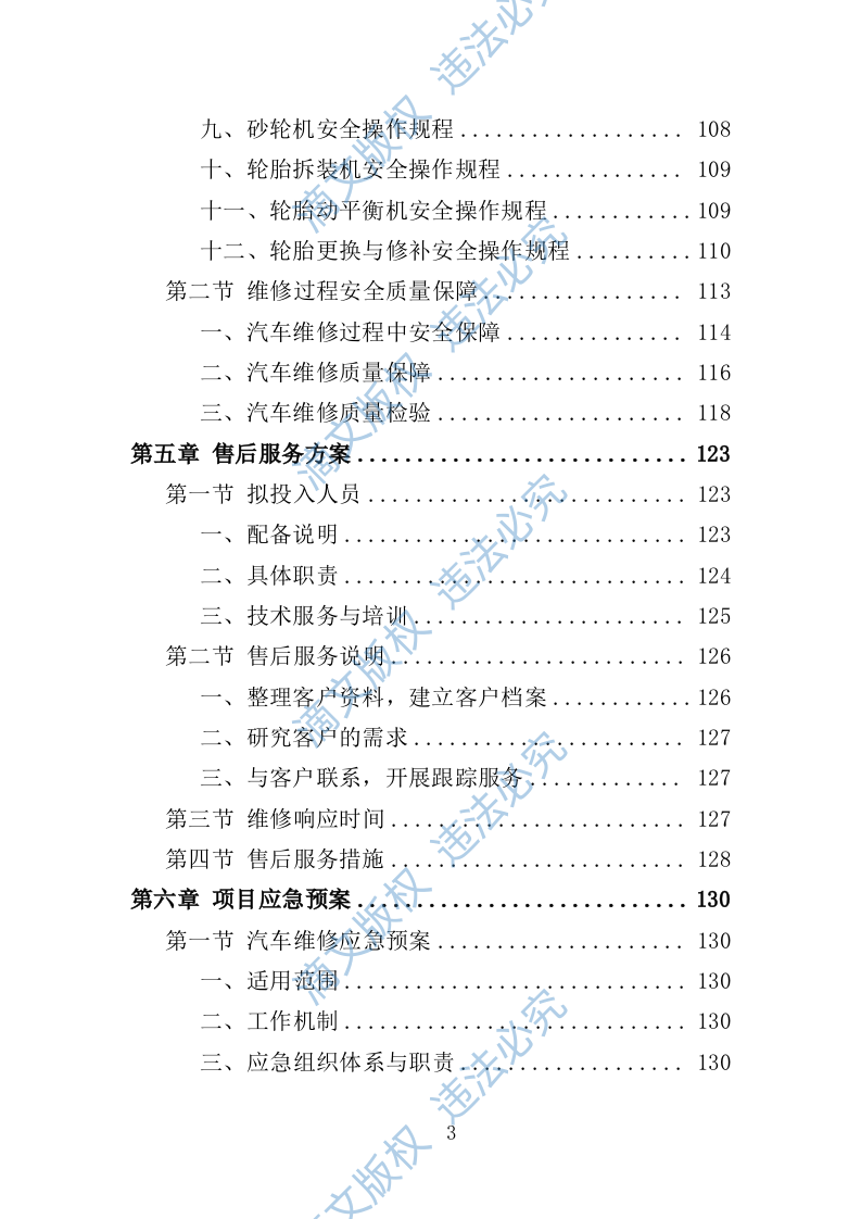 汽车维修保养服务投标方案141页 第3页