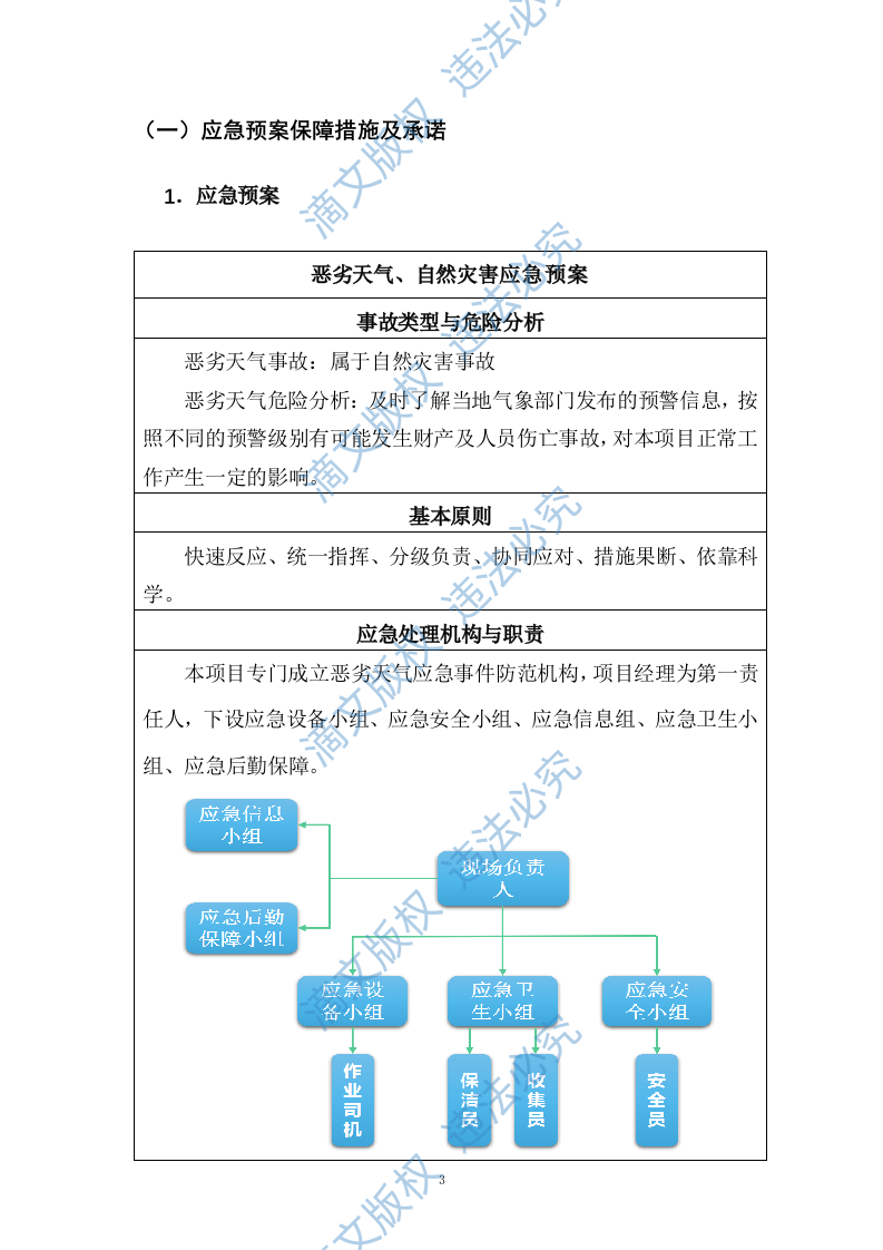 清扫保洁及物业服务应急保障措施方案（技术标 187页） 第3页