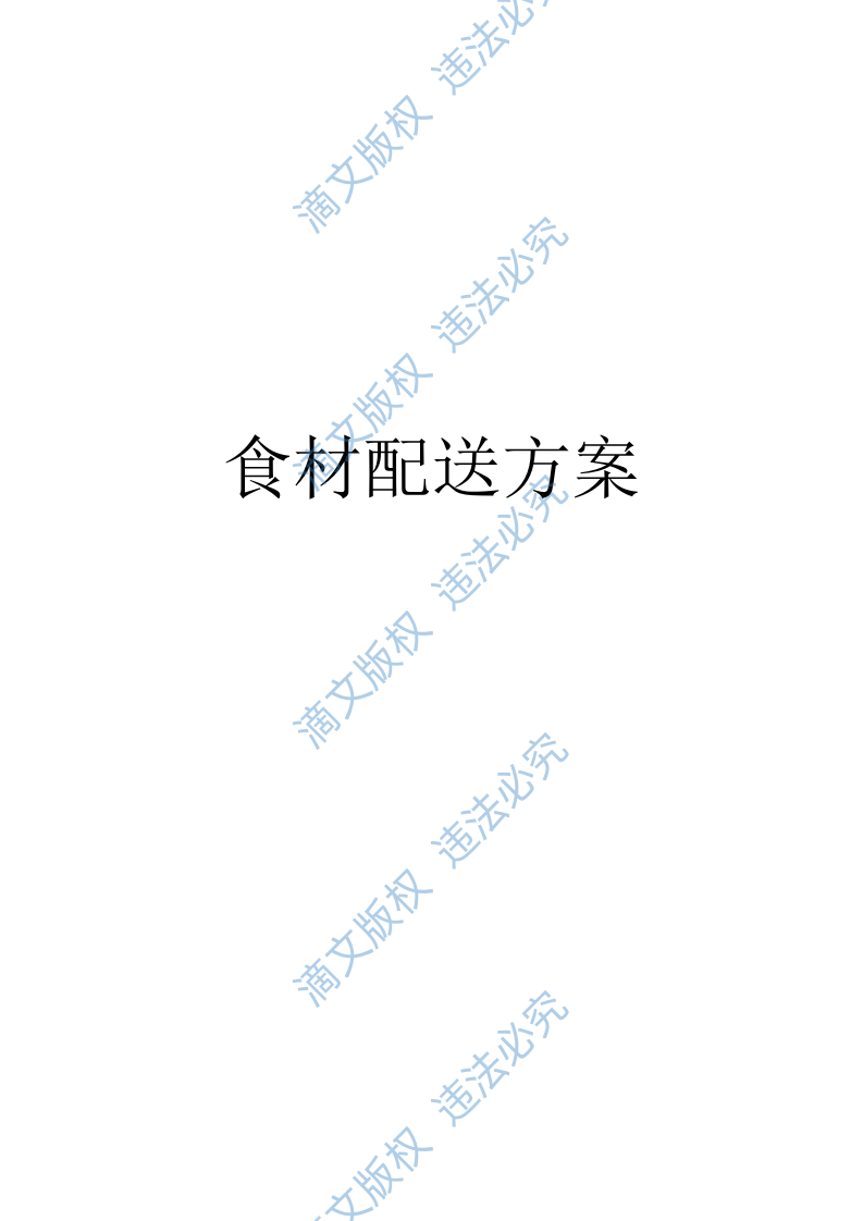 食材配送方案145 第1页