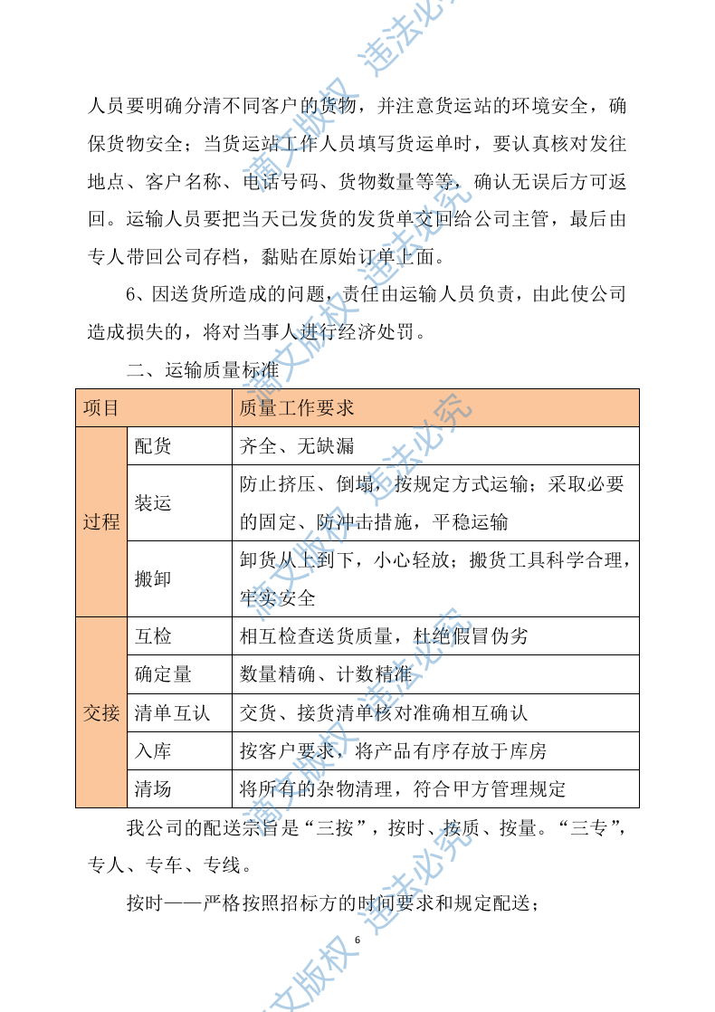 食堂食材配送服务方案（技术标 139页） 第6页