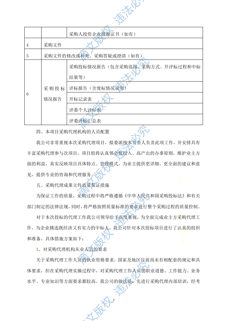 政府采购项目代理服务方案312P 第7页