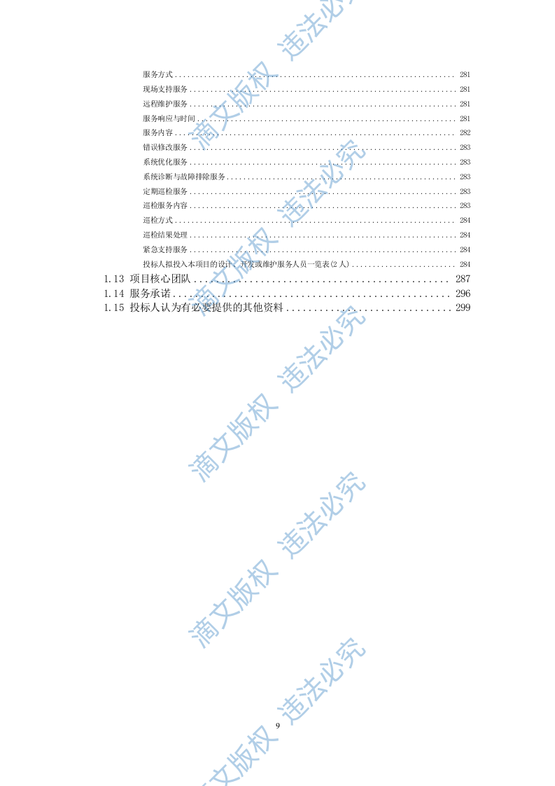 12345热线投标书299页 第9页