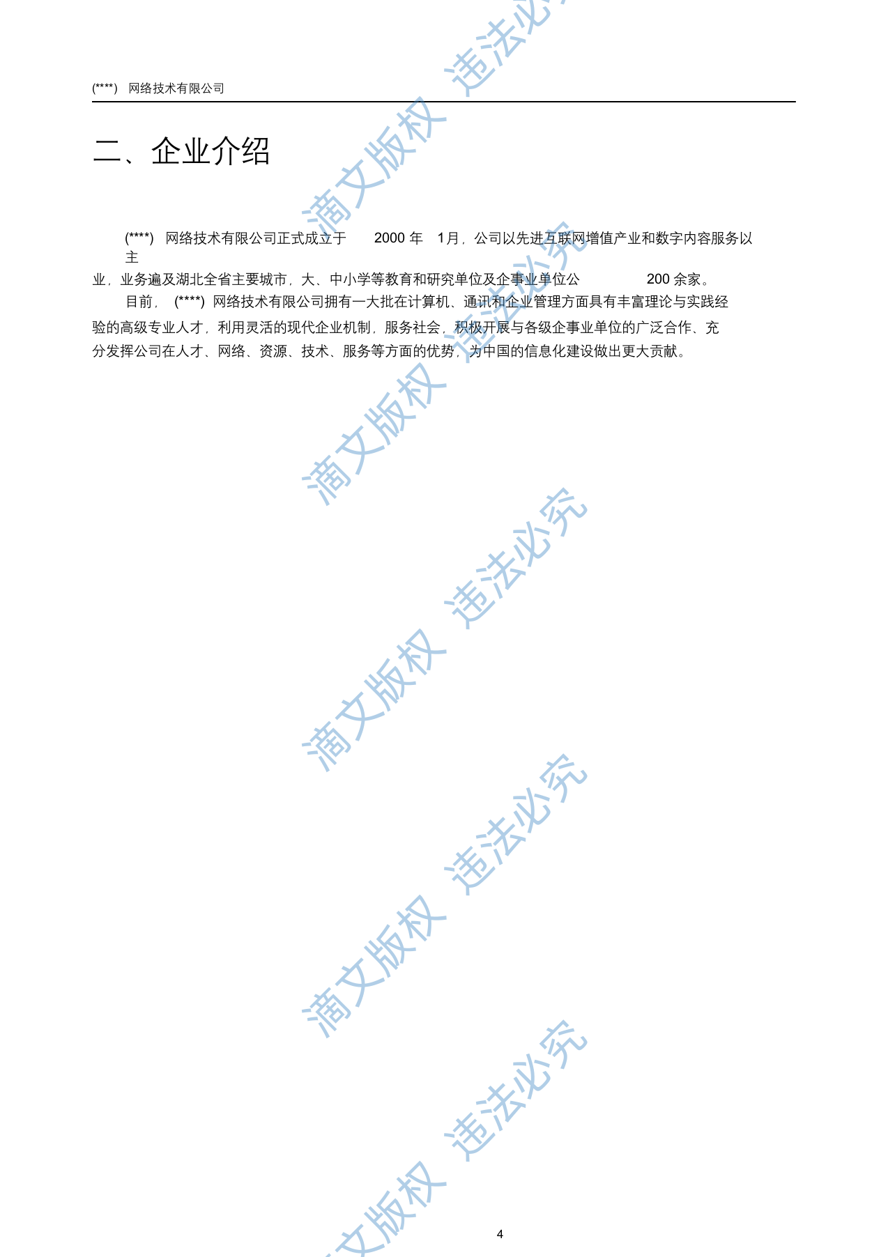 IT公司项目投标书45页 第4页