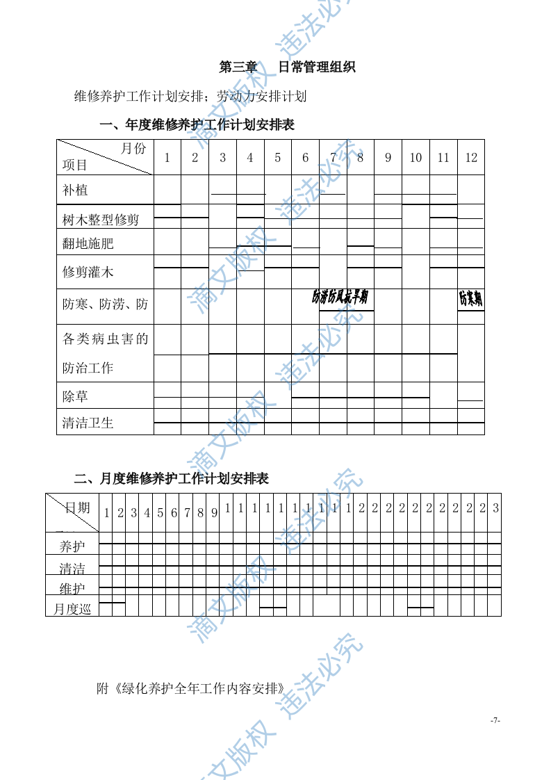 (完整版)公园绿化养护实施方案 第9页
