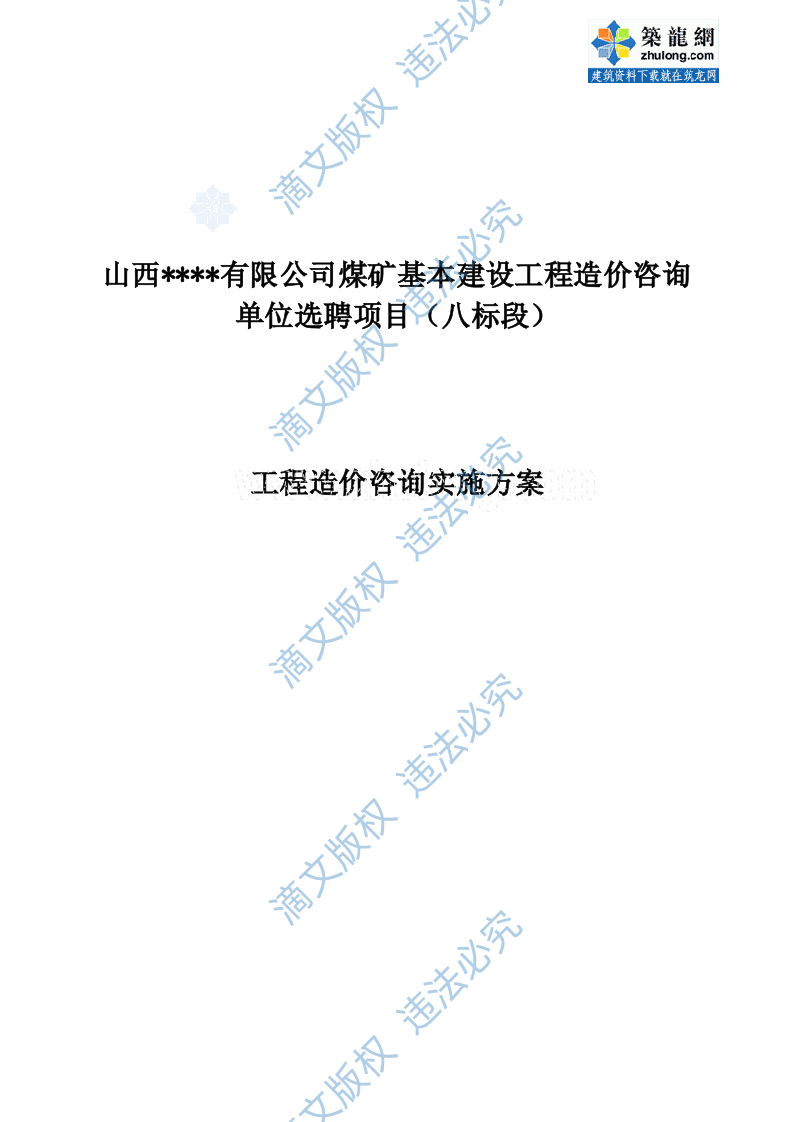 建设工程造价咨询实施方案 第1页