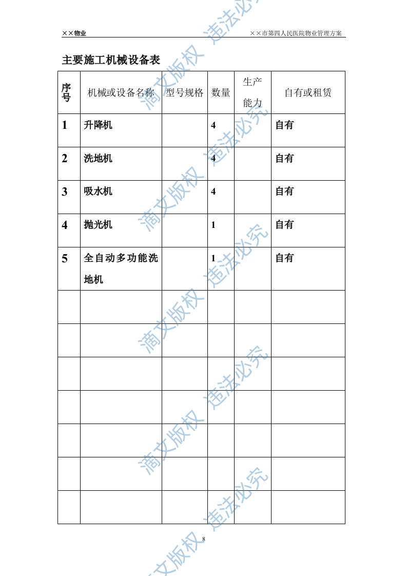 ××第四人民医院投标书(78页) 第8页