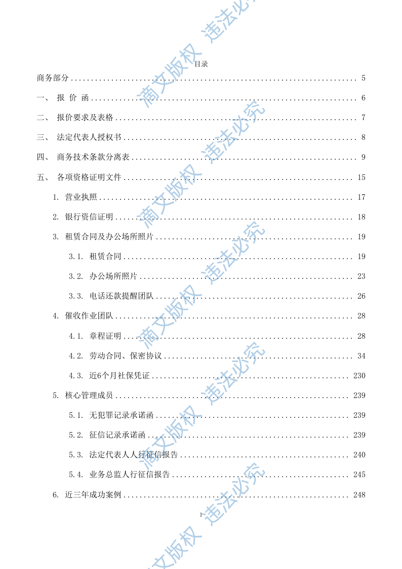 催收服务投标文件 第2页