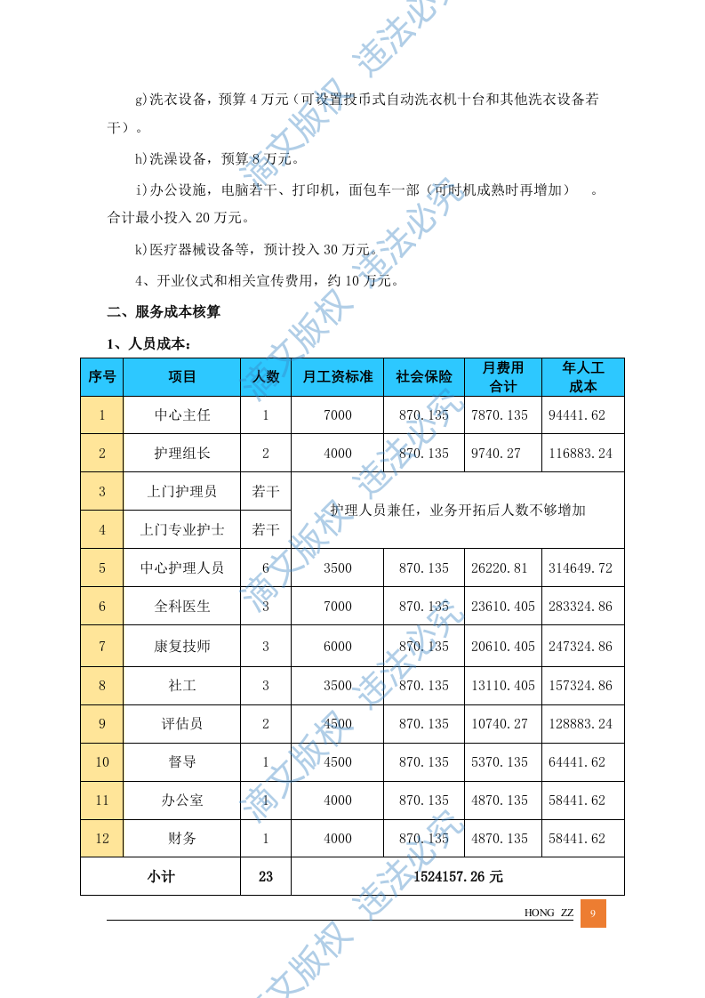 居家养老管理服务方案投标文件 第9页