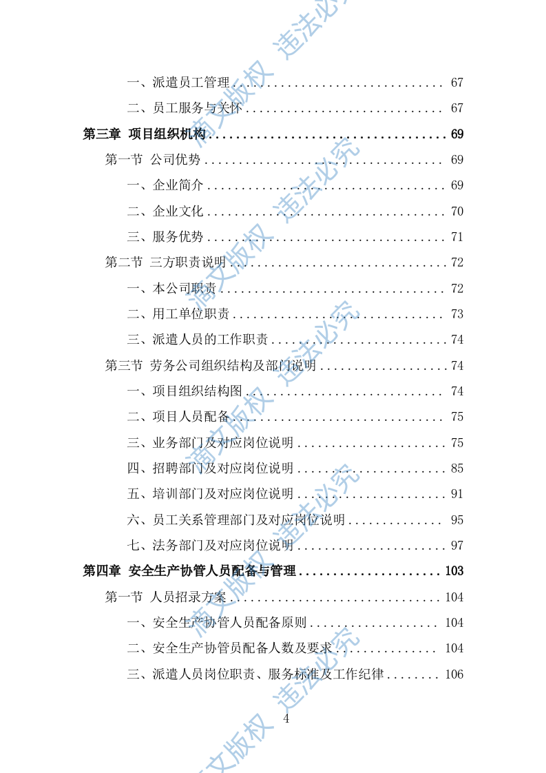 安全生产协管员劳务派遣投标方案（324页） 第4页
