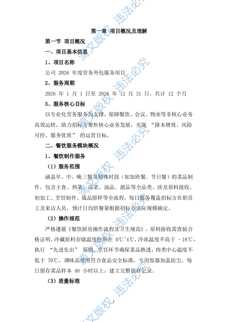 公司2026年度劳务外包服务项目（424页） 第10页